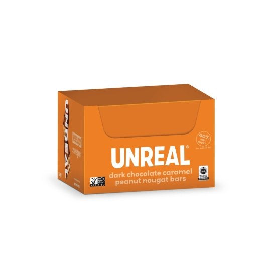 Unreal Brands Dark Chocolate Nougat Bars Caddy-30 Count-30/Box-1/Case