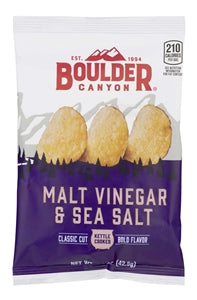 Boulder Canyon Malt Vinegar Sea Salt Kettle Chips-1.5 oz.-55/Case