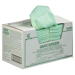 Chicopee 20" X 13.5" Quix Medium Duty-Green-Sanitizing Cleaning Towel-1 Piece-144/Box-1/Case