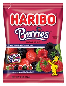 Haribo Confectionery Berries Gummy Candy-5 oz.-12/Case