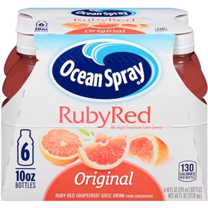 Ocean Spray Ruby Red Grapefruit Juice-10 oz.-6/Box-4/Case