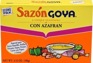 Goya Sazon Cpm Azafran Seasoning Econo Pak-3.52 oz.-18/Case