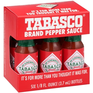 Tabasco Miniature Pepper Hot Sauce Single Serve-0.125 fl oz.-500/Case