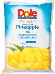 Dole Tropical Gold Premium Cut In Extra Light Syrup Chunk Pineapple-81 oz.-6/Case