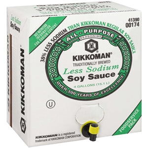 Kikkoman Low Sodium Soy Sauce Bulk-4 Gallon