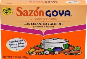 Goya Sazon Coriander & Annatto Seasoning Econo Pak-3.52 oz.-18/Case