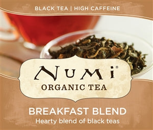 Numi Organic Tea Breakfast Blend Black Tea-100 Count-1/Case