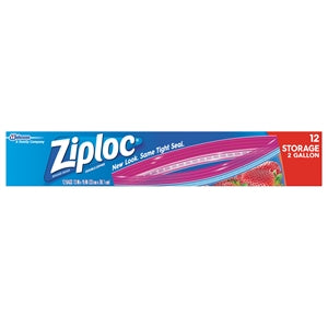 Ziploc Jumbo Two Gallon Storage Bag-12 Count-9/Case