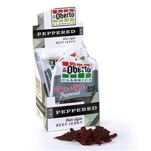 Oberto Classic Thin Style Peppered Beef Jerky 64/1.2 Oz.