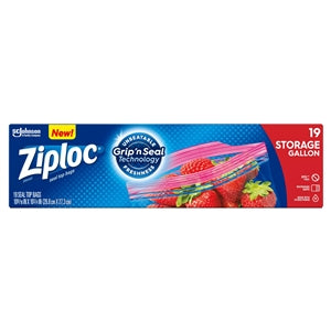 Ziploc Gallon Storage Bag-19 Count-12/Case