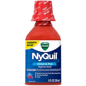 Vicks Nyquil Liquid Cherry-8 fl oz.-12/Case