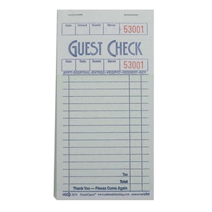 Ncco Guest Check 1 Part 3.5X6.75-2500 Each-1/Case