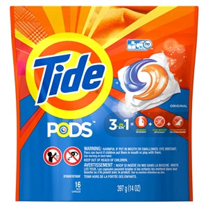 Tide Original Laundry Detergent Liquid Pod-16 Count-6/Case