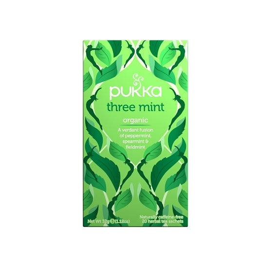 Pukka Tea Bag Organic Three Mint-20 Count-4/Case