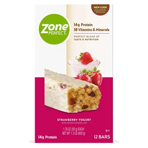 Zoneperfect Strawberry Yogurt 50 Gram Bar-1.76 oz.-12/Box-3/Case