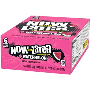 Now & Later Watermelon Chews-0.93 oz.-24/Box-12/Case