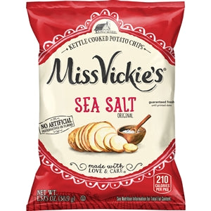 Miss Vickie's Sea Salt Kettle Cooked Potato Chips-1.375 oz.-64/Case