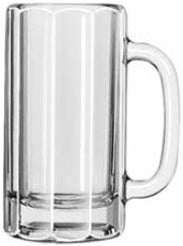 Libbey 12 oz. Paneled Clear Glass Beer Mug-12 Each-1/Case