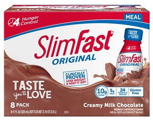 Slimfast Ready To Drink Original Creamy Milk Chocolate Shake-11 fl oz.s-8/Box-3/Case