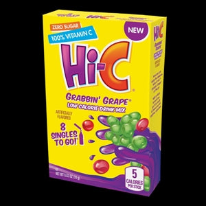 Hi-C Grabbin' Grape Low Calorie Drink Mix Singles To Go-8 Count-12/Case