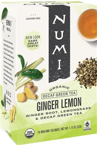 Numi Ginger Lemon Tea Decaffeinated-16 Count-6/Case