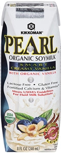Pearl Organic Smart Creamy Vanilla Soymilk-8 fl oz.s-24/Case