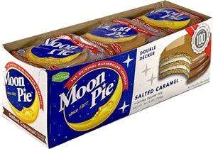 Moonpie Salted Caramel Double Decker Marshmallow Sandwich-2.75 oz.-9/Box-9/Case