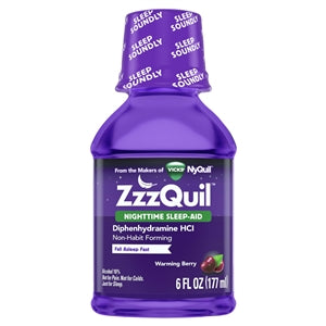Vicks Zzzquil Night Time Sleep Aid-6 fl oz.-12/Case