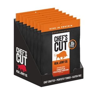 Chef's Cut Real Jerky Co. Smoked Beef Chipotle Cracked Pepper-2.5 oz.-8/Case