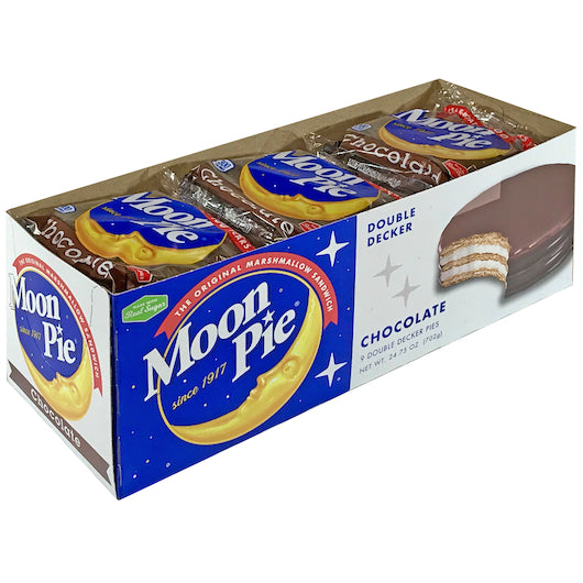 Moonpie Chocolate Double Decker Marshmallow Sandwich-2.75 oz.-9/Box-9/Case