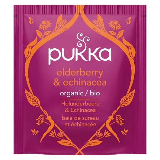 Pukka Tea Bag Organic Elderberry & Echinacea-20 Count-4/Case