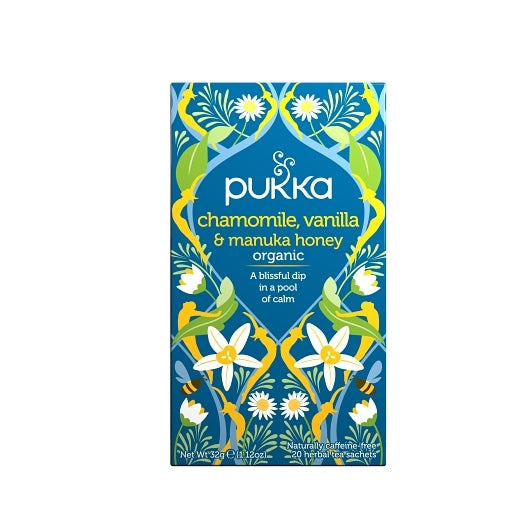 Pukka Tea Bag Organic Chamomile Vanilla &Manuka Honey-20 Count-4/Case