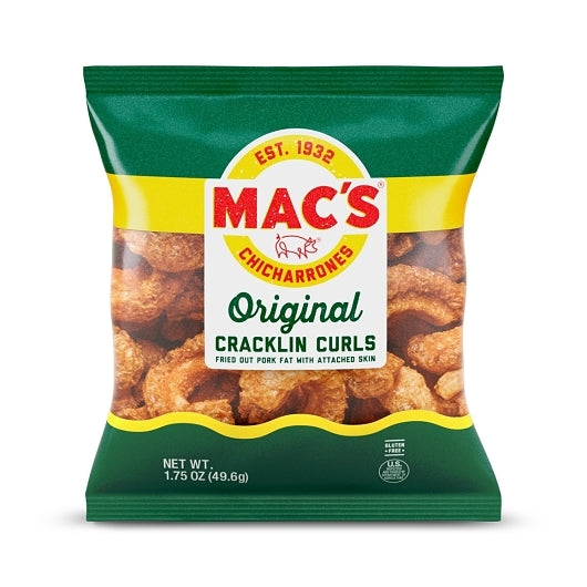 Mac's Original Cracklin Curls-Case--1.75 oz.-24/Case