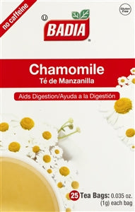 Badia Chamomile Tea Bags-25 Each-10/Box-10/Case
