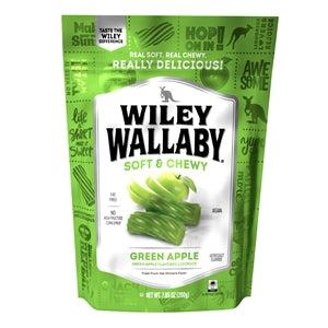 Wiley Wallaby Green Apple Licorice-7.05 oz.-12/Case