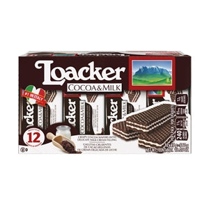 Loacker Classic Cocoa+Milk 45 Grams-1.59 oz.-12/Box-12/Case
