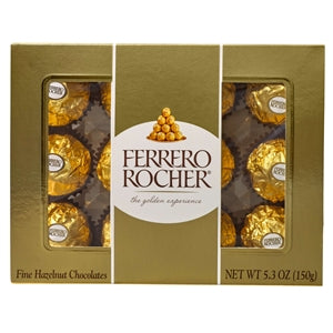 Rocher Ferrero Fine Hazelnut Chocolates-5.3 oz.-12/Case