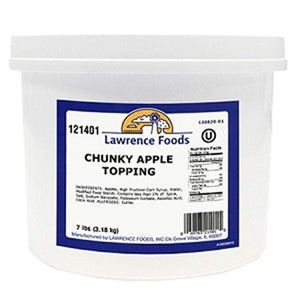 Lawrence Foods Chunky Apple Topping-7 lb.-4/Case