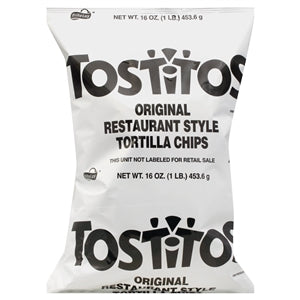 Tostitos Restaurant Style White Corn Tortilla Chips-16 oz.-4/Case