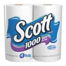 Scott Scott Bathroom Tissue White 4 Pack-4000 Count-12/Case