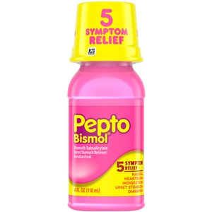 Pepto Bismuth Subsalicylate Upset Stomach Reliever-4 fl oz.-12/Case