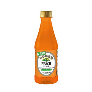 Roses Peach Simple Syrup Pet Ls6-12 fl oz.-6/Case
