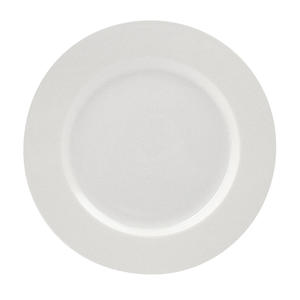 World Tableware Porcelana Rolled Edge Wide Rim Plate 12"- Bright White-12 Each-1/Case