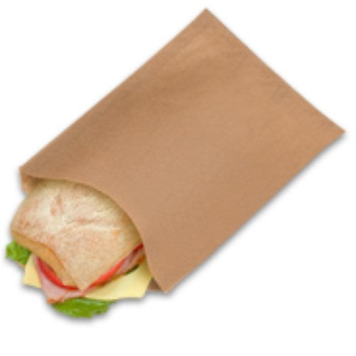 Eco-Pak Unprinted Sandwich Bag, Natural; Kraft, 6.5" X 1" X 8"0 2000/Case