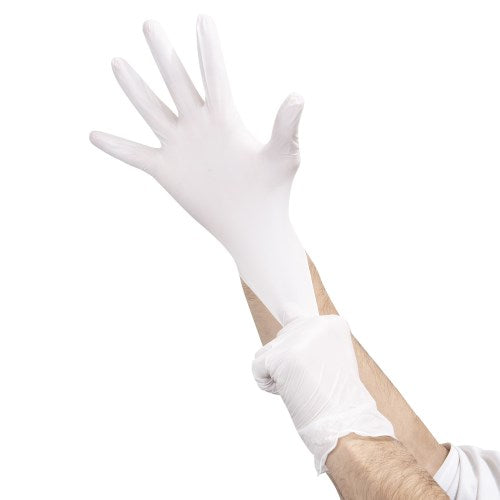 Jobselect Powder Free White Synthetic Vinyl Gloves Small 1000/Case