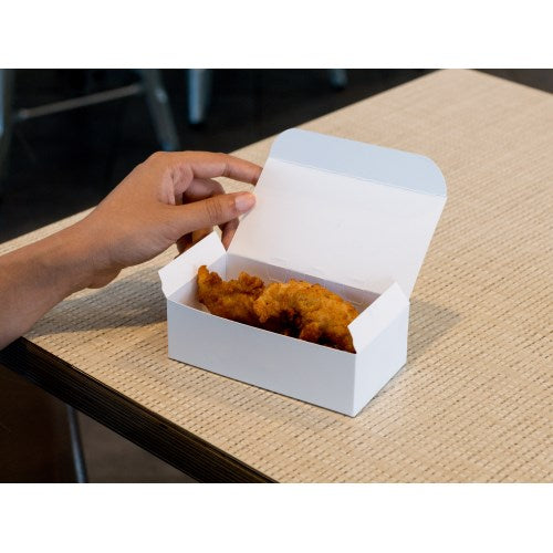 2723 Nugget Box Ppr Medium 5X2.75X1-5/8 White 250/Case | Round Eye Supply