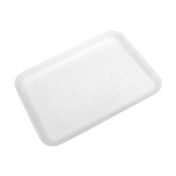 Polystyrene Foam Meat Tray, White, #20S, 8.75"X6.5"X5/8" 500/Case