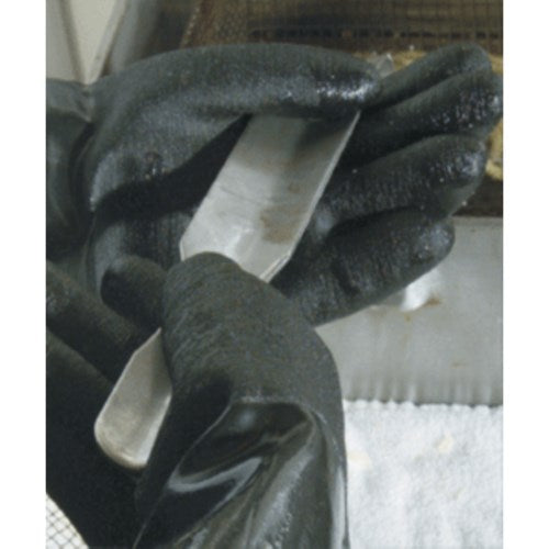 18" L Black Polychloroprene Gloves 24/Pair