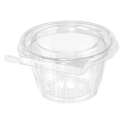 8 Oz 4.37 X 4.43 X 2.43" Tear Strip Clamshell Container /Case