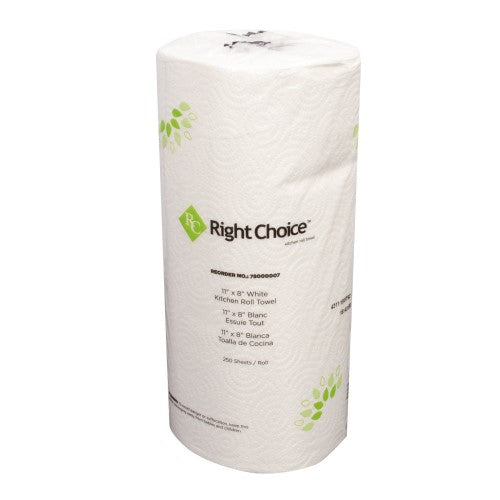 Right Choice™ Paper Krt Towel 2-Ply 250-Sheet, White, 11" X 8"2 12/Case